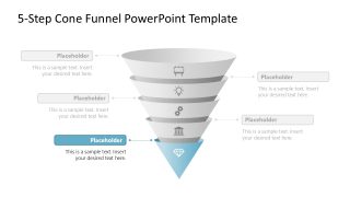 Step 5 Discussion Slide - 5-Step Cone Funnel Template