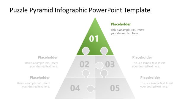 Number 01 Highlight Slide for 5-Piece Puzzle Pyramid Infographic