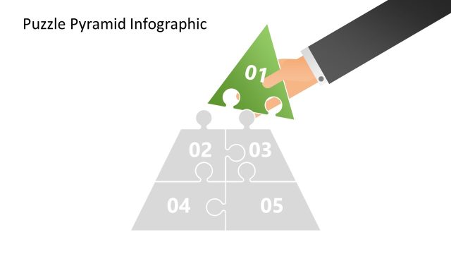 Puzzle Pyramid Template for Business Presentation