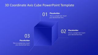 Editable 3D Coordinate Axis Cube PPT Template Design 