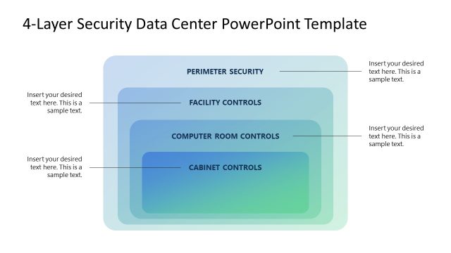 4-Level Security Data Center Diagram PowerPoint Template