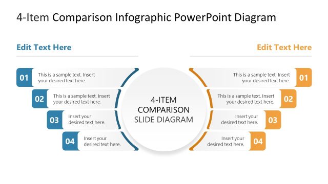 4-Item Comparison Infographic PowerPoint Template