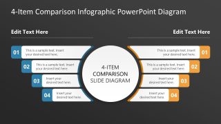 4-Item Comparison Infographic PowerPoint Slide 