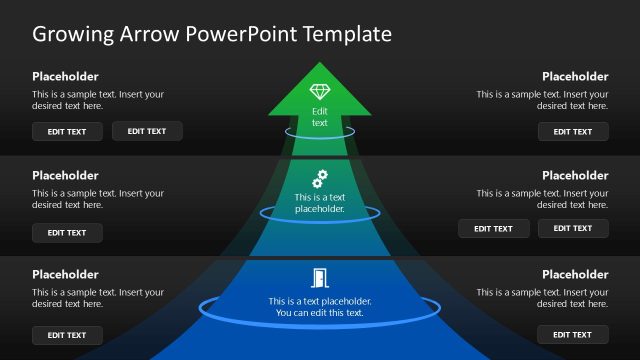 Customizable Growing Arrow Template Slide