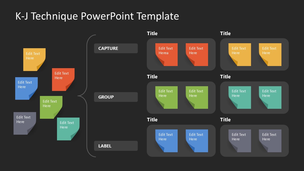 Kj Method K-J Technique PowerPoint Template