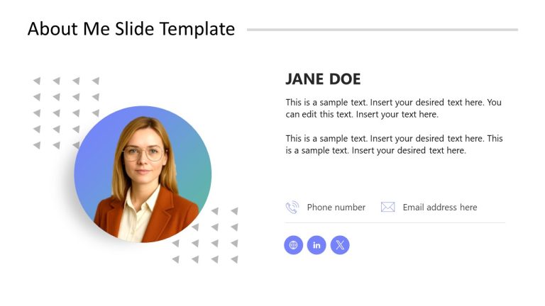 Editable Simple About Me Slide PPT Template - SlideModel