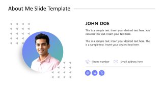 Simple About Me Slide Template with Placeholder Text 