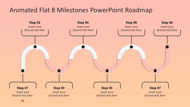 Cover Slide for Animated Flat 8 Milestones Roadmap Template