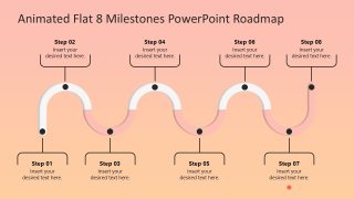 8 Milestones Roadmap Diagram for Business Presentation 