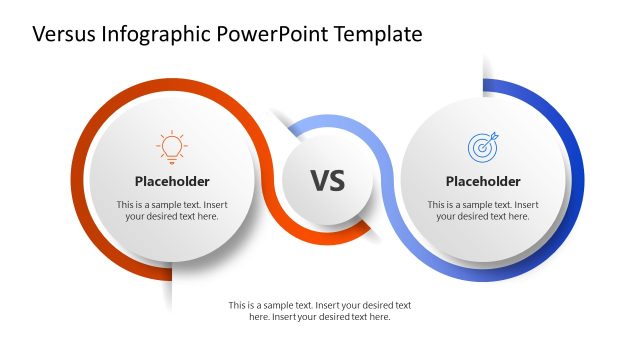 Editable Infographic PPT Template with Two Circles