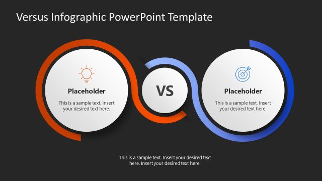 Circles Versus Infographic Template with Dark Background