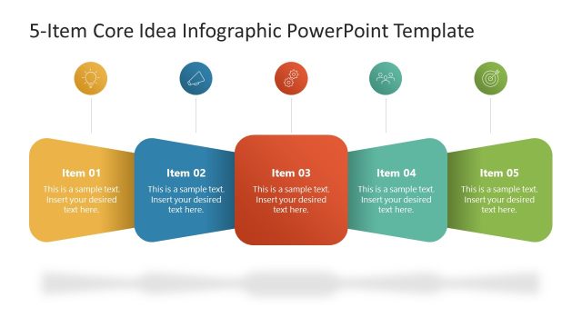 5-Item Core Idea Infographic Template for Presentation