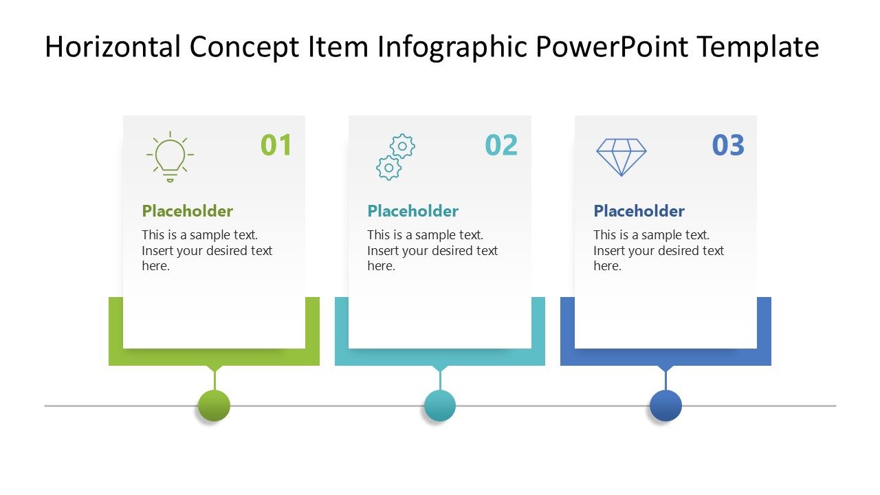 Horizontal Concept Item Infographic PowerPoint Template