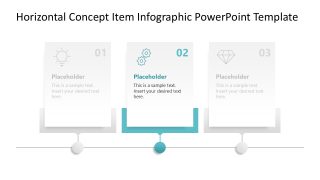 Horizontal Concept Item Diagram Slide 