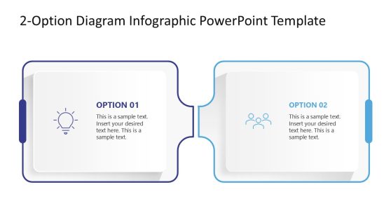 Customizable 2-Option Diagram Infographic PPT Template