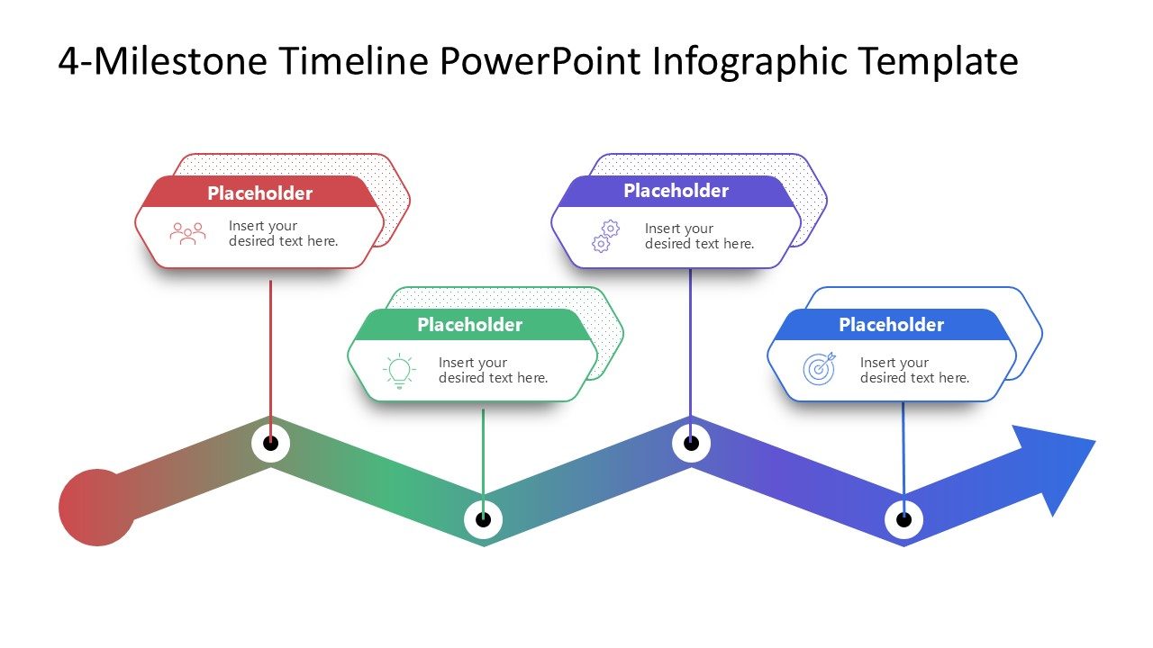 4-Milestone Timeline PowerPoint Infographic Business Template