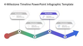 4-Milestone Timeline Presentation Slide Template