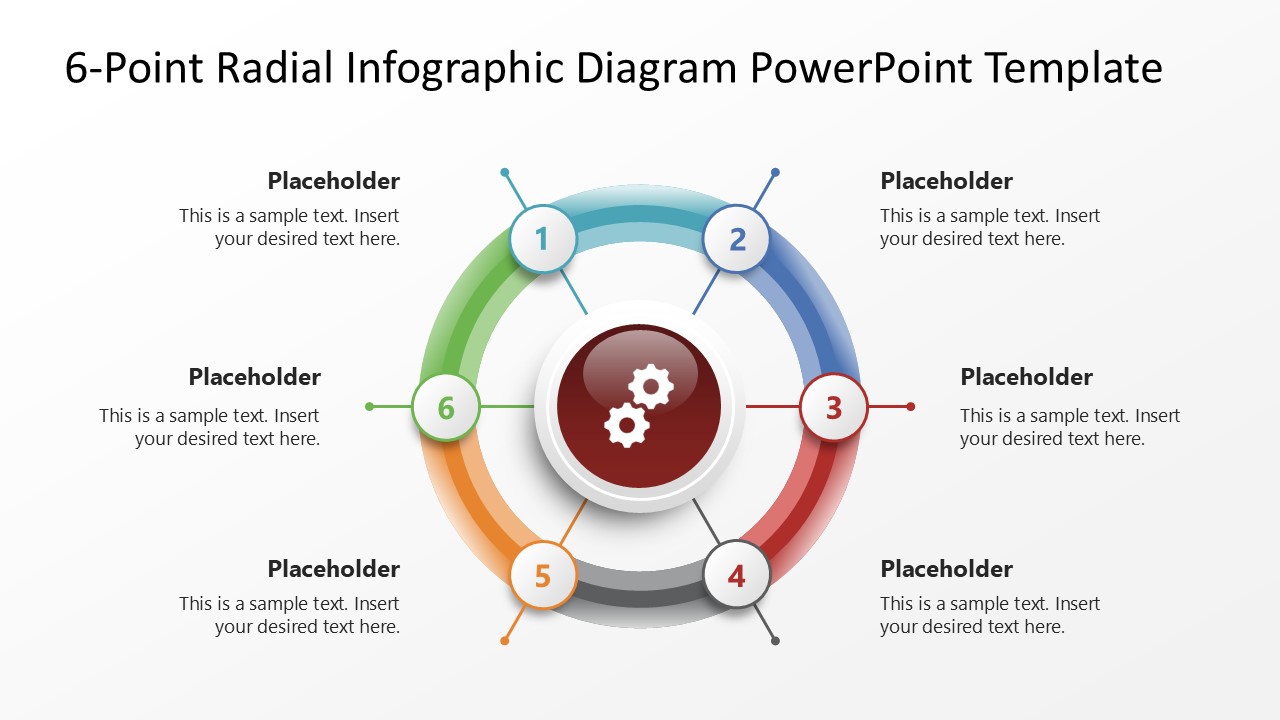 6-Point Radial Infographic PowerPoint Template