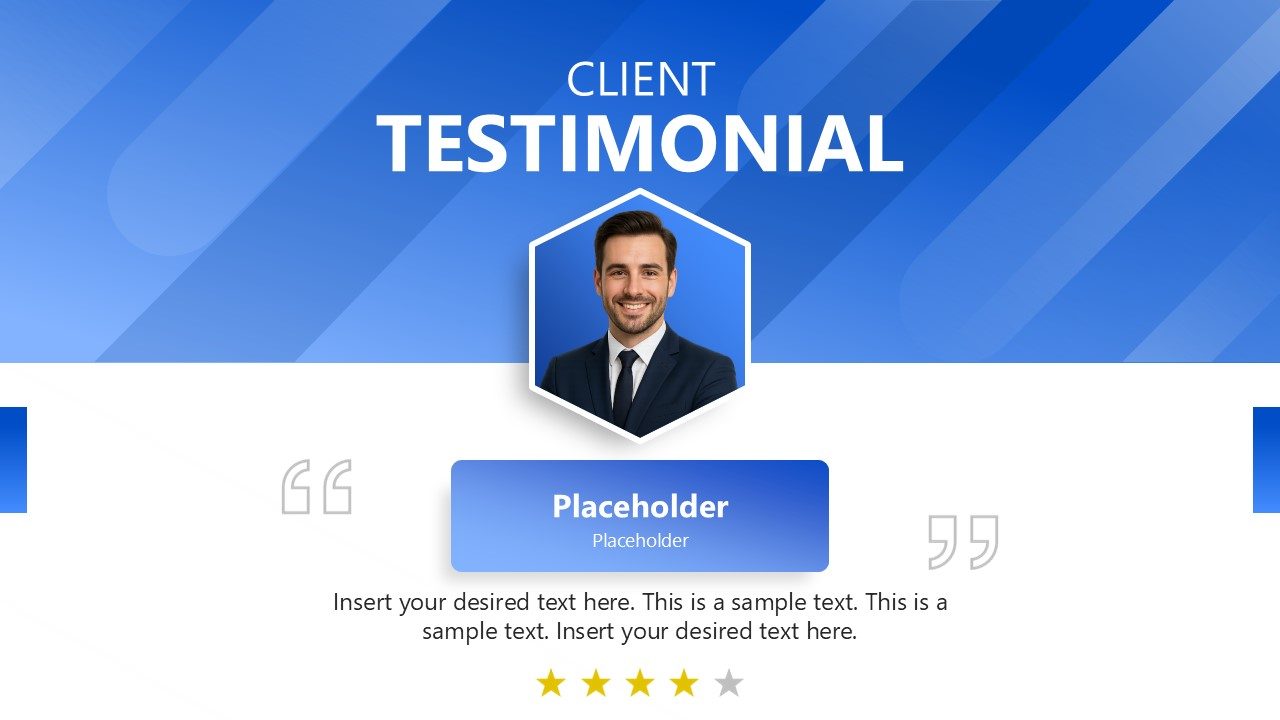 Client Testimonial Slide PowerPoint Template
