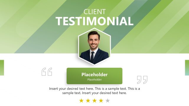 Customizable Slide for Client Testimonial Presentation