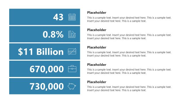 Editable Vertical By The Numbers PPT Template