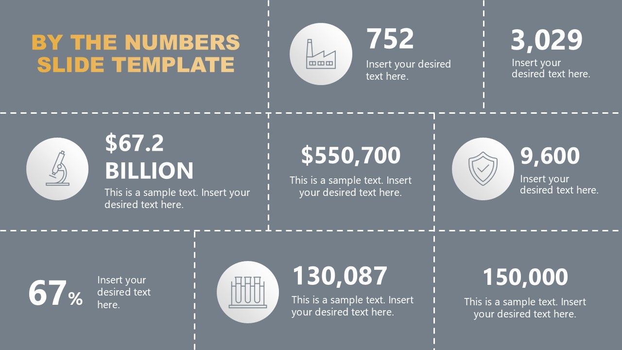 Customizable Simple By The Numbers Template for PowerPoint 