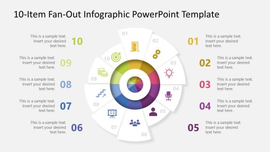 Title Slide for 10-Item Fan-Out Infographic Template 
