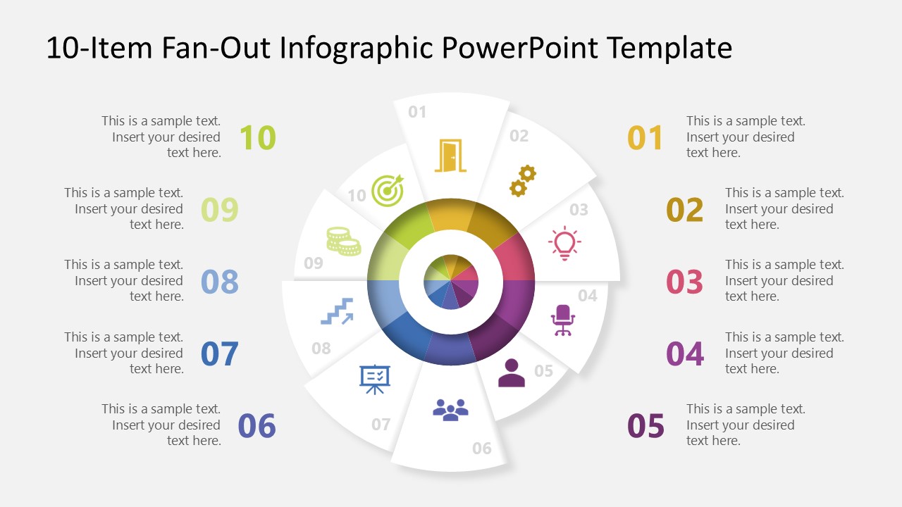 10-Item Fan-Out Infographic PowerPoint Template?smmkt=bmllQG5pZXBvZGFtLnBsfDIwMjYtMDEtMjk%3D