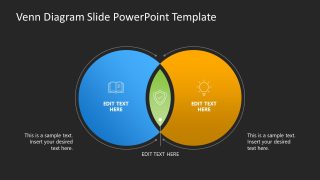 Venn Diagram Slide Template for PowerPoint 