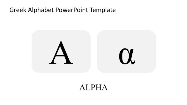 Editable Greek Alphabet PPT Template