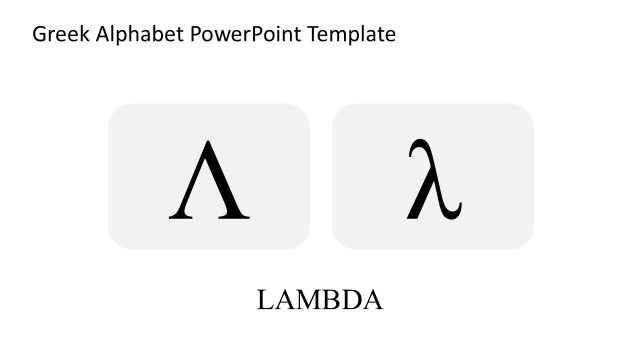Lambda PPT Slide – Greek Alphabet Presentation Design