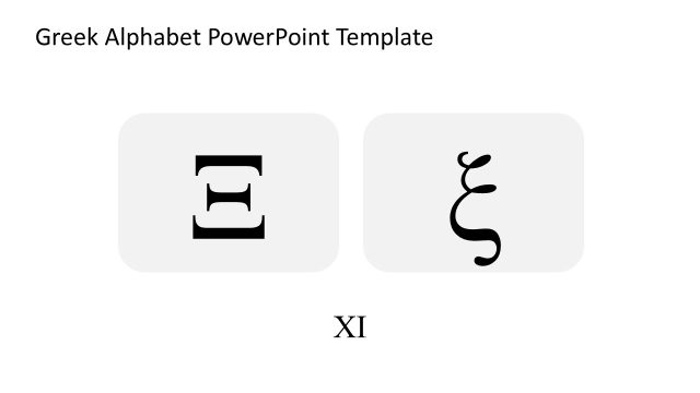 Xi – Greek Alphabet Presentation Slide
