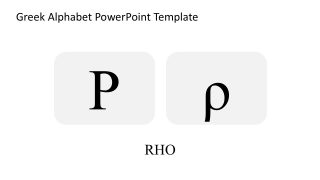 Greek Alphabet Rho Slide 