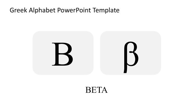 Beta Slide – Greek Alphabet PPT Template