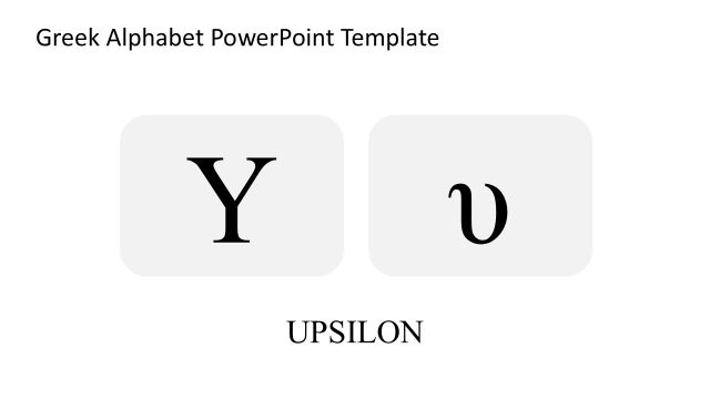 Upsilon PowerPoint Slide – Greek Alphabet PPT Template