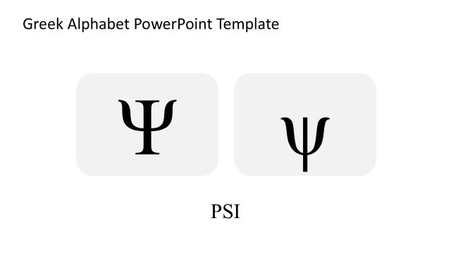 Psi PPT Slide – Greek Alphabet Presentation Template