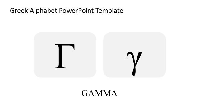 Gamma Notation Slide – Greek Alphabet Template