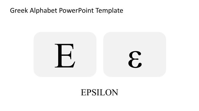 Epsilon Presentation Slide – Greek Alphabet Slide Template