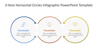 3-Item Horizontal Circles Diagram Template