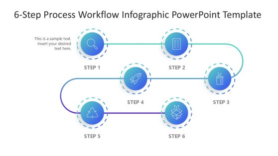 6-Step Process Workflow Diagram Presentation Template