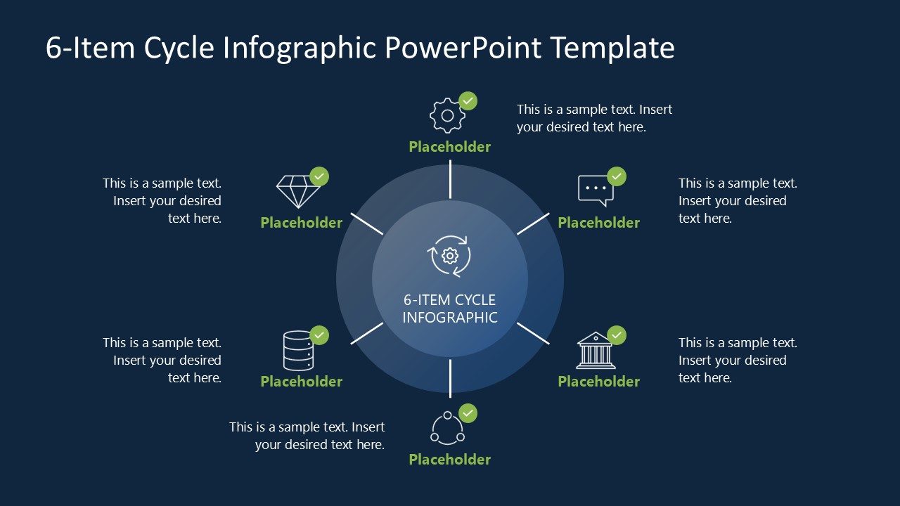 6-Item Cycle Infographic PowerPoint Template