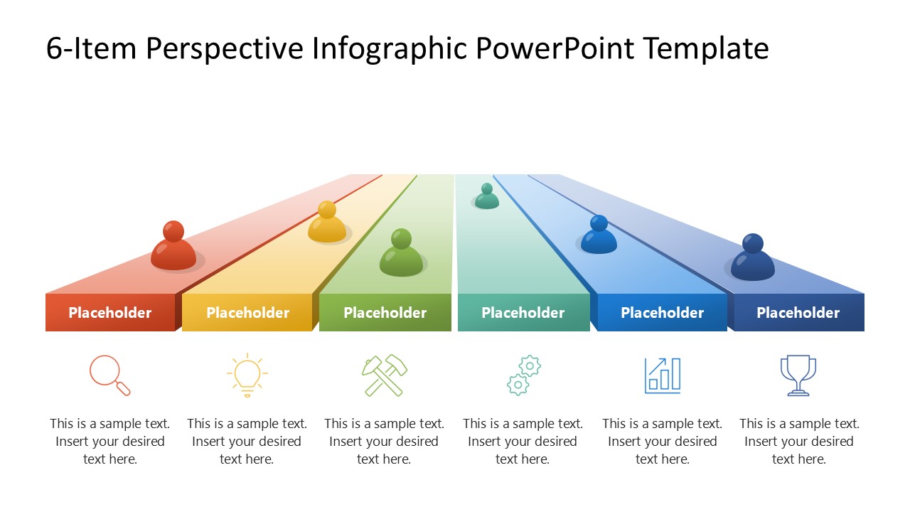 6-Item Perspective Infographic PowerPoint Template