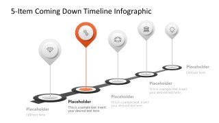 Engaging 5-Item Coming Up Timeline Infographic PPT Layout 