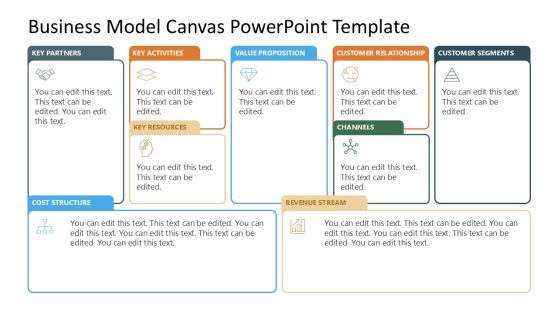 Card-Style Business Model Canvas Presentation Template