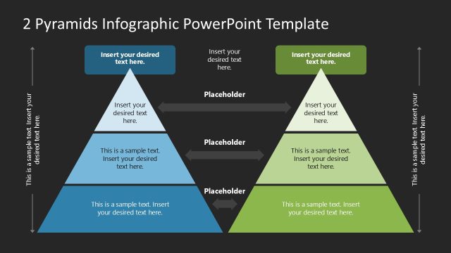 Editable 2 Pyramids Infographic PowerPoint Slide