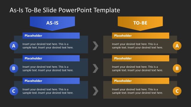 Editable As-Is To-Be Slide PPT Template