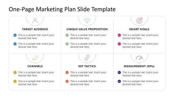 One-Page Marketing Plan Slide PowerPoint Template