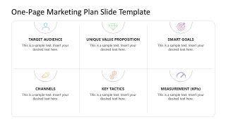 One-Page Marketing Plan Slide Layout 