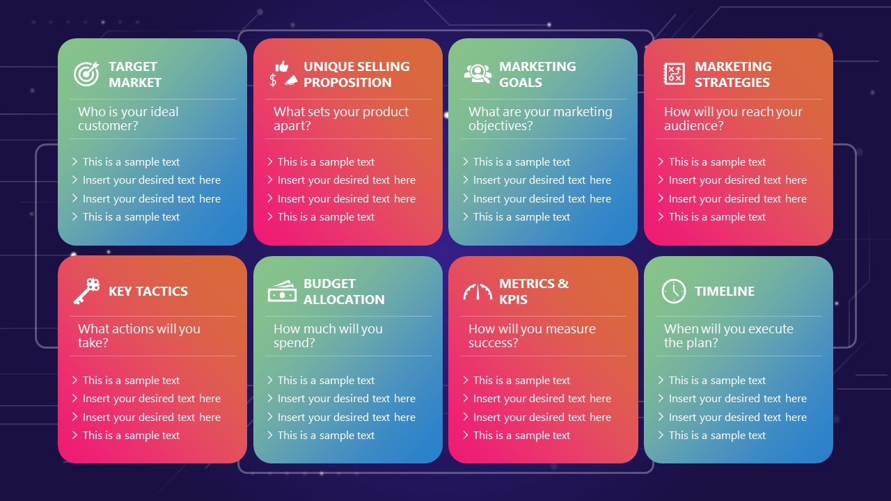 One-Slide Marketing Plan PowerPoint Template