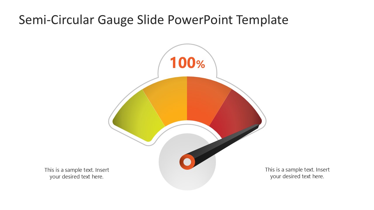 Semi-Circular Gauge Diagram PPT Slide 